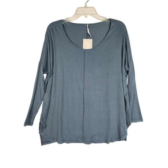 Lani California Tops - NWT Lani California S Blue Oversized Tunic Top Soft Stretch Lagenlook Coastal